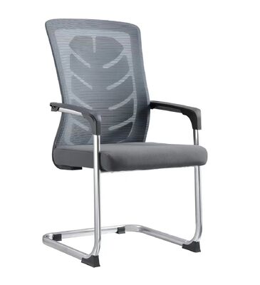 Bon prix Chaise de bureau de réception pour visiteurs avec accoudoirs fixes, dossier en maille et pieds arqués en ligne