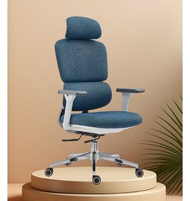 Buen precio Silla de oficina ergonómica de malla con reposabrazos 4D ajustable blanco, respaldo de 3 posiciones para personal en línea