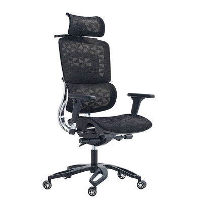 Buon prezzo Sedia da ufficio ergonomica con supporto lombare in alluminio e schienale alto in linea