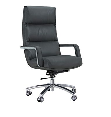 Bon prix Chaise de direction en cuir PU pour patron, chaise ergonomique à dossier haut en ligne