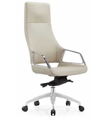 Good price Captains PU Leather Office Chair High Back Aluminium Leg online