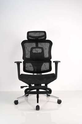 Quality Ergonomic Swivel Chair with Adjustable Headrest PU Nylon Castors and Chrome Plated Steel Leg for Office factory