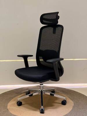 Bom preço Cadeira de Escritório Dobrável em Malha com Rodízios de PU e Nylon e Apoio de Cabeça Ajustável on-line