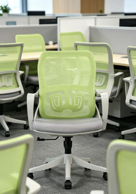 Swivel Mesh Ergonomic Staff Chair Office Task Chair Headrest Adjustable With Lumbar Support